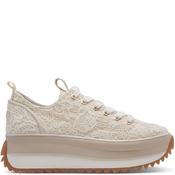 Tamaris Womens Wedge Lace Trainer - Ivory Multi - 39 image