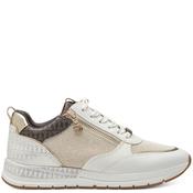 Tamaris Womens Zip Lace Trainer - Ivory Multi - 40 image