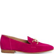 Tamaris Womens Chain Low Heel Loafer - Fuxia Suede - 38