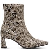 Tamaris Womens Mid Heel Zip Ankle Boot - Beige Snake - 40 image