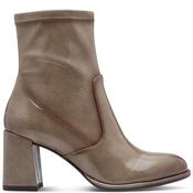 Tamaris Womens Zip Ankle Boot - Taupe Patent - 36