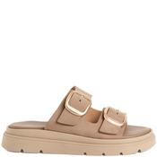 Tamaris Womens Buckle Strap Sandal - Taupe Nubuck - 40
