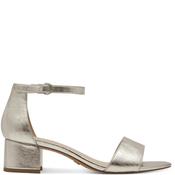 Tamaris Womens Mid Heel Strap Sandal - Platinum - 37