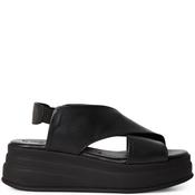 Tamaris Womens Wedge Strap Sandal - Black - 40 image