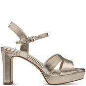 Tamaris Womens Mid Heel Strap Sandal - Light Gold - 37 image