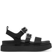 Tamaris Womens Wedge Strap Sandal - Black - 39 image
