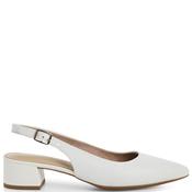 Tamaris Womens Leather Slingback Shoe - White Leather - 38