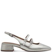 Tamaris Women Low Heel Slingback Sandal - Platinum - 40 image