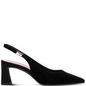 Tamaris Womens Mid Heel Strap Slingback - Black Suede - 37