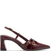 Tamaris Womens Mid Heel Sling Back - Merlot Patent - 41