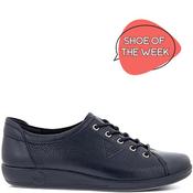 Ecco Womens Soft Lace Shoe - Navy - 36 image