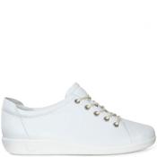 Ecco Womens Soft Lace Shoe - White - 36 image