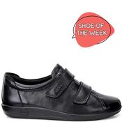 Ecco Womens Soft Velcro Shoe - Black - 36 image