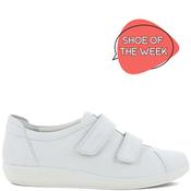 Ecco Womens Soft Velcro Shoe - White - 36 image