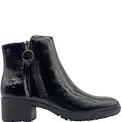 Hispaflex Womens Zip Ankle Boot - Black Patent - 41 image