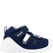 Biomecanics Kids Closed In Strap Sandal - Navy - Eu21/K4.5 image