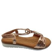 Nine To Five Womens Flat Strap Sandal - Rose Gold - 40 image