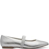 Marco Tozzi Womens Strap Ballerina Shoe - Silver - 40 image