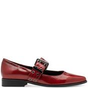 Marco Tozzi Womens Flat Strap Shoe - Dark Red Patent - 37 image
