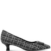 Marco Tozzi Womens Low Heel Court Shoe - Black Fabric - 39 image