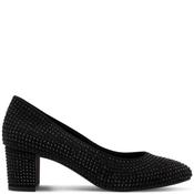 Marco Tozzi Mid Heel Court Shoe - Black Glitter - 36 image