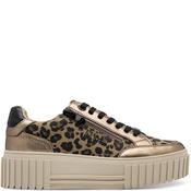 Marco Tozzi Womens Animal Print Trainer - Dune Gold - 36 image