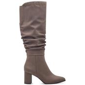 Marco Tozzi Womens Zip High Leg Boot - Pepper Suede - 36