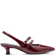 Marco Tozzi Womens Low Heel Sling Back - Chianti Patent - 36