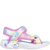 Skechers Girls Unicorn Lights Sandal - Pink Multi - Uk K11