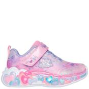 Skechers Girls Heart Lights Strap Traine - Pink Multi - K7/Eu24 image