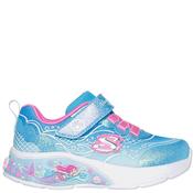 Skechers Girls Mermaid Lights Trainer - Blue Multi - Uk K9
