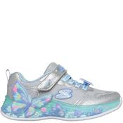 Skechers Girls Trainers - Silver Multi - Uk K10 image