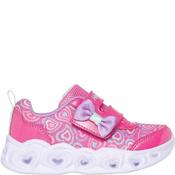 Skechers Girls Heart Lights Trainer - Hot Pink - Uk K7