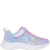 Skechers Girls Jumpsters Strap Trainer - Lavender Multi - K11/Eu29