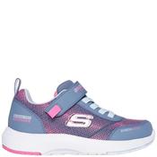 Skechers Girls Waterproof Strap Trainer - Charcoal Pink - Uk K11