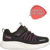 Skechers Girls Waterproof Trainer - Black Hot Pink - Uk K10 image