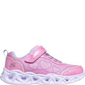 Skechers Girls Heart Lights Trainers - Pink - Uk K9 image