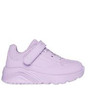 Skechers Girls Uno Lite Strap Trainer - Lavender - Uk K8