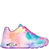 Skechers Girls Uno Lace Trainer - Purple Multi - K12/Eu30 image