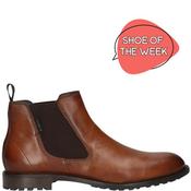 Bugatti Mens Leather Chelsea Ankle Boot - Cognac - 41