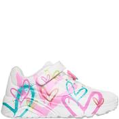 Skechers Girls Trainers - White Multi - Uk K11