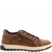 Bugatti Mens Zip Lace Casual Shoe - Cognac - 41 image
