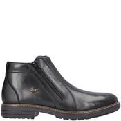 Rieker Mens Fur Lined 2 Zip Ankle Boot - Black - 44