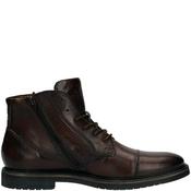 Bugatti Mens Fur Lined Zip Lace Boot - Brown Leather - 41