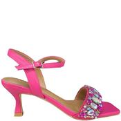Redz Womens Low Heel Diamante Sandal - Fuchsia - 39 image