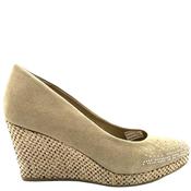 Sprox Womens Wedge Diamante Court Shoe - Taupe - 36