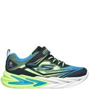 Skechers Boys Lights Flex Trainer - Black Blue Lime - K10/Eu28