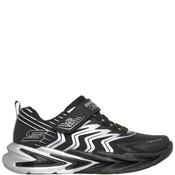 Skechers Boys Flex Glow Ultra Trainer - Black Silver - Uk K10