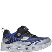 Skechers Boys Lights Strap Trainer - Silver Black - K10/Eu28