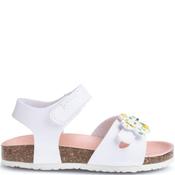 Pablosky Girls Ankle Strap Sandal - White - Eu31/K12.5 image